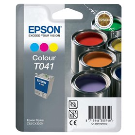 Epson T041 Cartouche d'encre d'origine Couleur pour Stylus C62 CX3200 Epson T041 Cartouche d'encre d'origine Couleur pour Stylus C62 CX3200