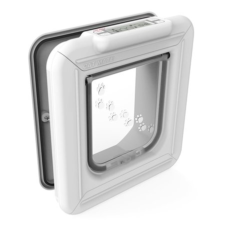 Cat Mate Elite I.D. Disque Chat avec commande minuterie Blanc