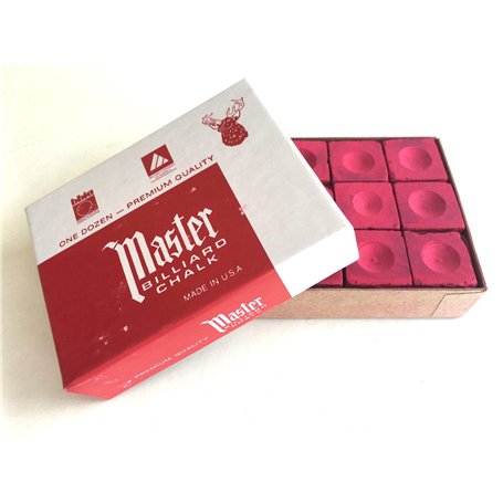 Craie de billard-lot de 12-master (rouge)