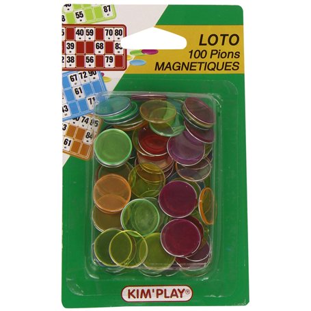 Kim'Play - Grands Classiques - 100 Pions Marque Loto Magnetiques