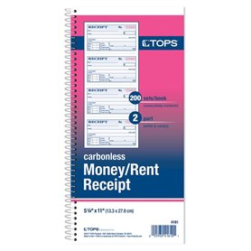 TOPS l'argent/Louer/livre de reçus
