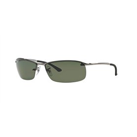 Ray-Ban - Lunette de soleil RB3183P Top Bar Rectangulaire - Argenté (004/9A) - 63 mm Ray-Ban - Lunette de soleil RB3183P Top Bar Rectangulaire - Argenté (004/9A) - 63 mm