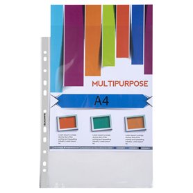 Exacompta - Réf. 5750E - Sachet de 100 pochettes perforées en Polypropylène lisse - Epaisseur 7,5/100ème qualité supérieure - Pe Exacompta - Réf. 5750E - Sachet de 100 pochettes perforées en Polypropylène lisse - Epaisseur 7