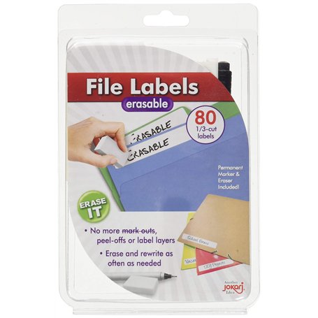 Jokari WSK40 - Étiquettes de Classeurs Effaçables Laminées