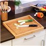 Zeller 2057793 Planche à Découper avec Rebord en Bambou Marron 50 x 40 x 4,5 cm