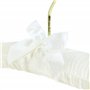 Hangerworld 4 Cintres 43cm Élégants Rembourrés en Satin Ivoire avec Nœud pour Vêtements Adultes Robes