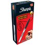 Sharpie marqueurs permanents | pointe fine rétractable | noir | lot de 12