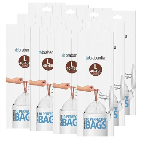 Brabantia BR371547-1212 Lot de 12 Rouleaux de 120 Sacs Poubelle
