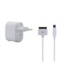 Belkin F8Z597cw03 Chargeur secteur avec double USB pour iPod / iPhone Blanc + Câble iPod