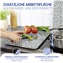 WENKO Plaque de Recouvrement Universelle Mod. Granit, réglable en hauteur pour tout type de cuisinière, planche à découper et pr