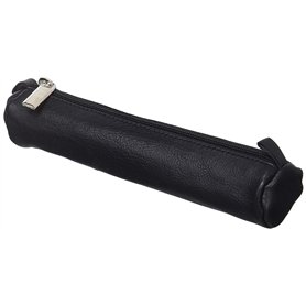 Alassio 43041 Trousse ronde en cuir nappa avec fermeture éclair Noir env. 19 x 3,5 cm Alassio 43041 Trousse ronde en cuir nappa avec fermeture éclair Noir env. 19 x 3
