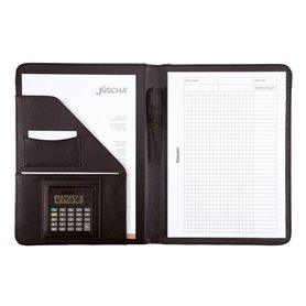 Alassio Réf 96086-1 Conférencier A4 avec calculatrice et bloc-notes Similicuir (Noir) Alassio Réf 96086-1 Conférencier A4 avec calculatrice et bloc-notes Similicuir (Noir)