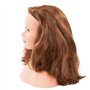 Götz 1192053 postiche aux Cheveux Bruns et aux Yeux Marrons - tête de Coiffure et de Maquillage de 28 cm de Haut en Set de 57 pi