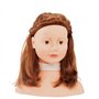 Götz 1192053 postiche aux Cheveux Bruns et aux Yeux Marrons - tête de Coiffure et de Maquillage de 28 cm de Haut en Set de 57 pi