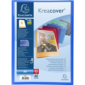EXACOMPTA Lot de 12 Protèges document personnalisable PP Kreacover 80 vues Coloris Aléatoire EXACOMPTA Lot de 12 Protèges document personnalisable PP Kreacover 80 vues Coloris Aléatoire