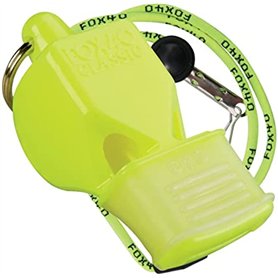 Fox 40 Classic CMG Safety Sifflet Jaune Fluo + Cordon de sécurité Break-Away Jaune Fluo Fox 40 Classic CMG Safety Sifflet Jaune Fluo + Cordon de sécurité Break-Away Jaune Fluo