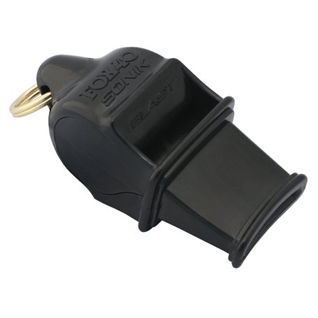 Sifflet Arbitre entraineur FOX40 Sonik Blast Official CMG + Lanière -Noir