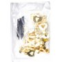 Bulk Hardware BH00084 Paquet de 25 Crochets pour cadre numéro 3 électro-laiton à fixation double