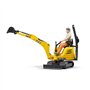Bruder 62002 - Micropelle JCB 8010 Cts avec Ouvrier du bâtiment - 1:16 - Véhicule de Chantier - Pelle à cuillère, Mini Pelle - T