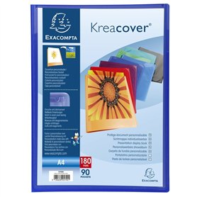 Exacompta - Réf. 5790E - 1 Protège-documents Kreacover Chromaline - 90 pochettes cristal lisse - 180 vues - pour A4 - dim 24 x 3 Exacompta - Réf. 5790E - 1 Protège-documents Kreacover Chromaline - 90 pochettes cristal lisse - 180 vues - pour A4 - dim 24 x 3