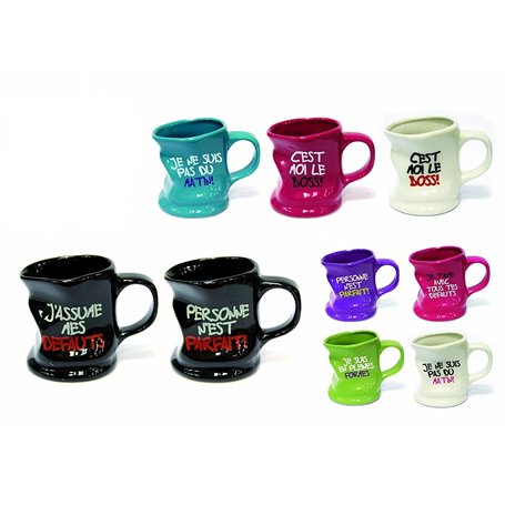 Mug Tasse Froissé/Déformé Message Humoristique