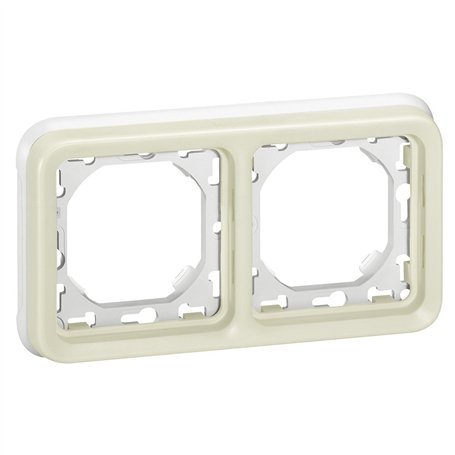 Legrand 069694 Support Plaque Étanche 2 Postes