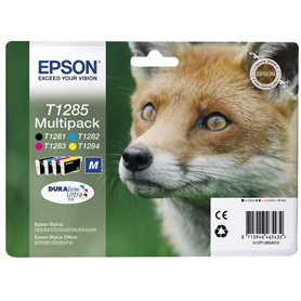 Epson Multipack T1285 Cartouche d'encre 4 Couleurs pour imprimantes (Originale, Encre à Base de pigments, Noir, Cyan, Magenta, J Epson Multipack T1285 Cartouche d'encre 4 Couleurs pour imprimantes (Originale