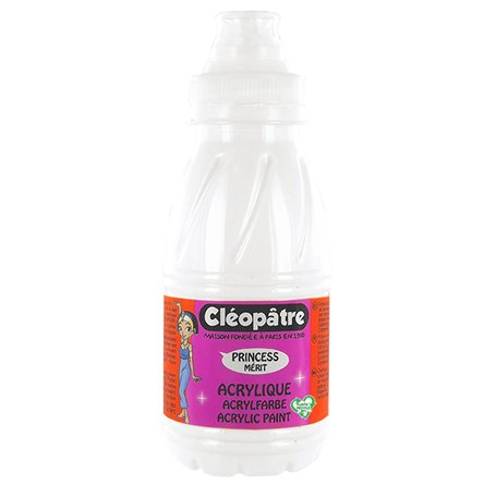 CLEOPATRE - PAM250-1 - Peinture Acrylique Princess Merit - Blanc - Flacon 250 ml