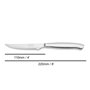 Arcos Couteau de Table - Lame Dentelée Acier Inoxydable 11 cm - Idéal pour Viandes - Monobloc Acier Inoxydable - Série Couteaux