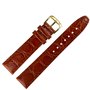MARBURGER Bracelet De Montre 12mm Cuir Marron Croco (caïman) Gaufrage Avec Couture - Kit De Montage D'outils 5291232000220