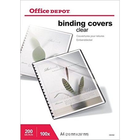 Niceday Papier paquet 100 couvertures pour reliure Transparent Office Depot