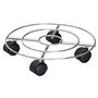 Wagner Support à roulettes pour Pot de Fleur Chrome Ø 30 x 6
