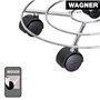 Wagner Support à roulettes pour Pot de Fleur Chrome Ø 30 x 6,5 cm I Porte Plante pour l'intérieur, Chrome I Support Roulant pour