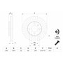 Bosch BD1606 Disques de frein - Essieu avant - certification ECE-R90-1 jeu de 2 disques