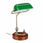 Relaxdays Lampe de banquier bureau table abat-jour vert en verre ampoule à douille E-27 notaire bibliothèque
