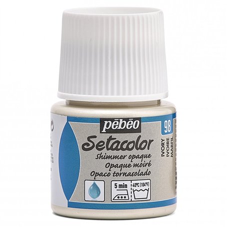 Pébéo 295098 Setacolor Opaque 1 Flacon Ivoire Moiré 45 ML