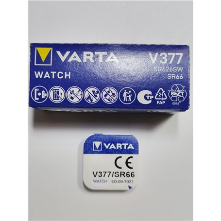 UNBEKANNT Lot de 10 Blisters de 1 Pile oxyde argent"Watch" V377 (SR66) SR626SW 1
