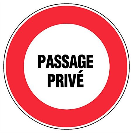 Panneau Passage privé - Rigide Ø300mm - 4061320
