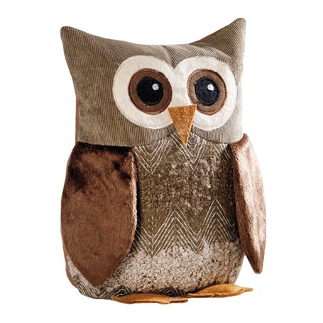 Frank Egon Chouette décorative en maille chenille