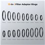 K&F Concept 18pcs Stepping Ring Adaptateur Filtre Bague d'adaptation Anneaux de lentille -9pcs Kit de Step Up Anneau et 9pcs Kit