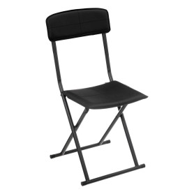 SILLA PLEGABLE DE PVC NEGRO SILLA PLEGABLE DE PVC NEGRO