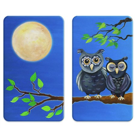 WENKO Protection Plaque de Cuisson Chouette en Verre trempé | pour Toute Plaque | Couvre Plaque de Cuisson