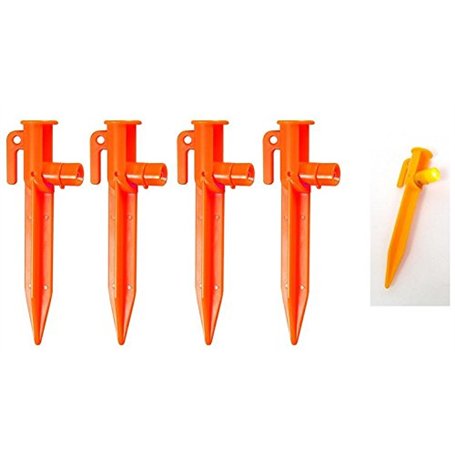 DC Lot de 4 Piquet de Tente - Sardines pour Tente Camping - avec LED