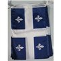 AZ FLAG - Guirlande Drapeau Québec - 12 Mètres Avec 20 Drapeaux Québécois - Canada De 45x30 cm - Fanions 100% Polyester - 200g