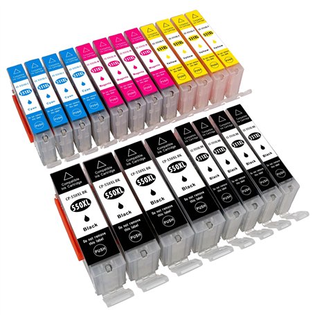 Pack économique de 20 Cartouches d'imprimante XL compatibles pour Canon Pixma MG7550 MG7150 MG6650 MG6450 MG6350 MG5650 MG5550 M