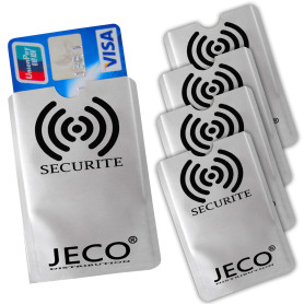 JeCo - Lot de 5 Protections Carte Anti-RFID/PAIEMENT sans Contact étui Carte Bleue, Carte bancaire visa Master Card. JeCo - Lot de 5 Protections Carte Anti-RFID/PAIEMENT sans Contact étui Carte Bleue
