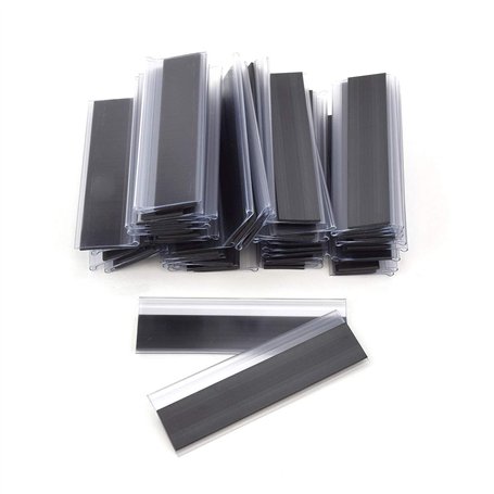 Lot de 50 porte-étiquettes aimantés Transparent 100 x 54 mm