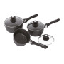Schumann Professionnel - Lot de 3 Casseroles 16/18/20cm - Compatible Tous feux dont Induction - Fonte d'Aluminium Sans PFOA - Ma