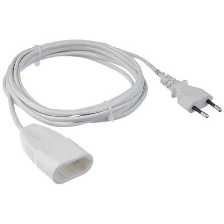 Meister Rallonge Euro - Câble 3 m - Blanc - Câble en plastique - IP20