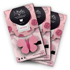 FRA-BER 76392 MARTA LA FARFALLA Lot de 3 désodorisants pour voiture et air ambiant Rose FRA-BER 76392 MARTA LA FARFALLA Lot de 3 désodorisants pour voiture et air ambiant Rose